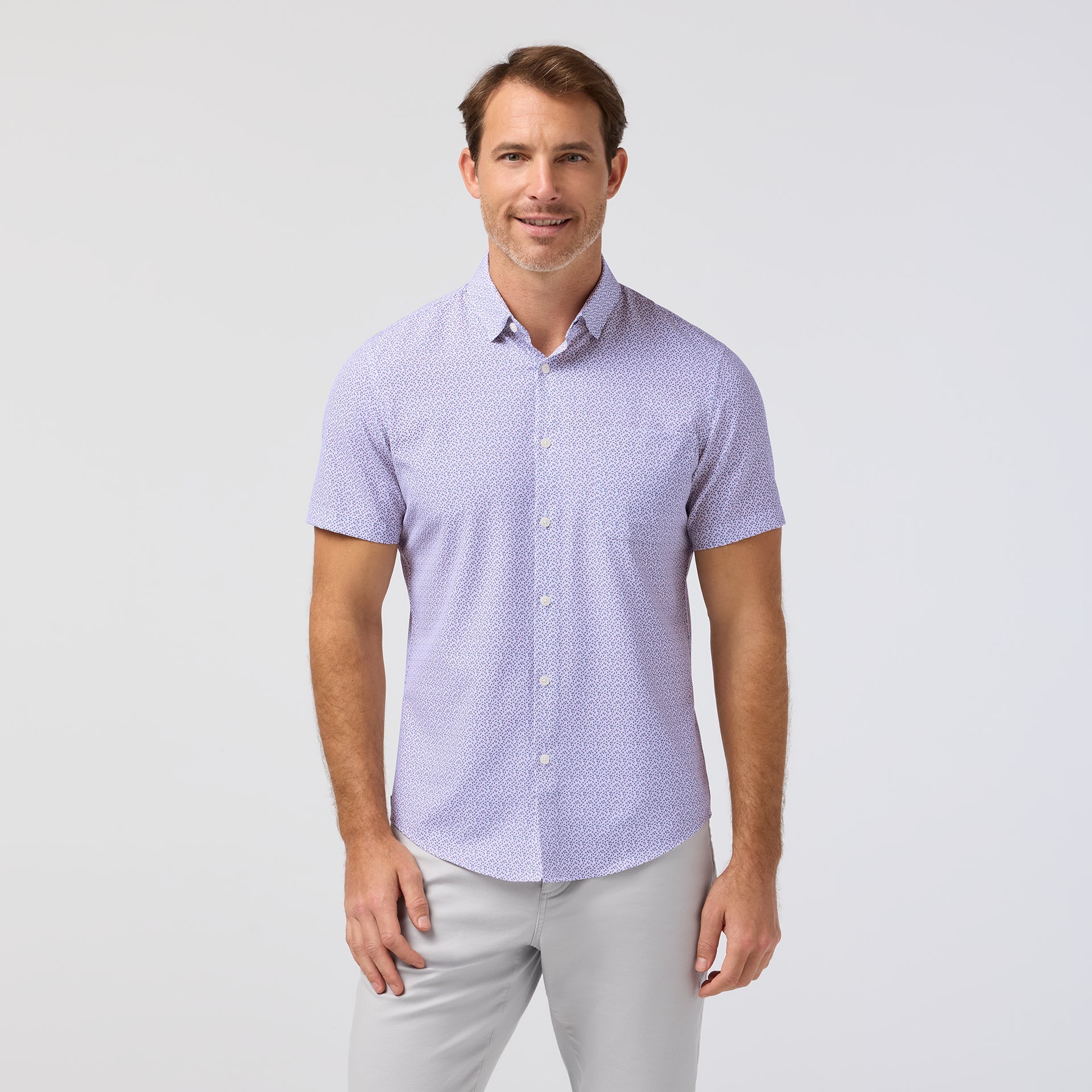 Leeward Short Sleeve Pink Salt Retro Boomerang Mizzen+Main