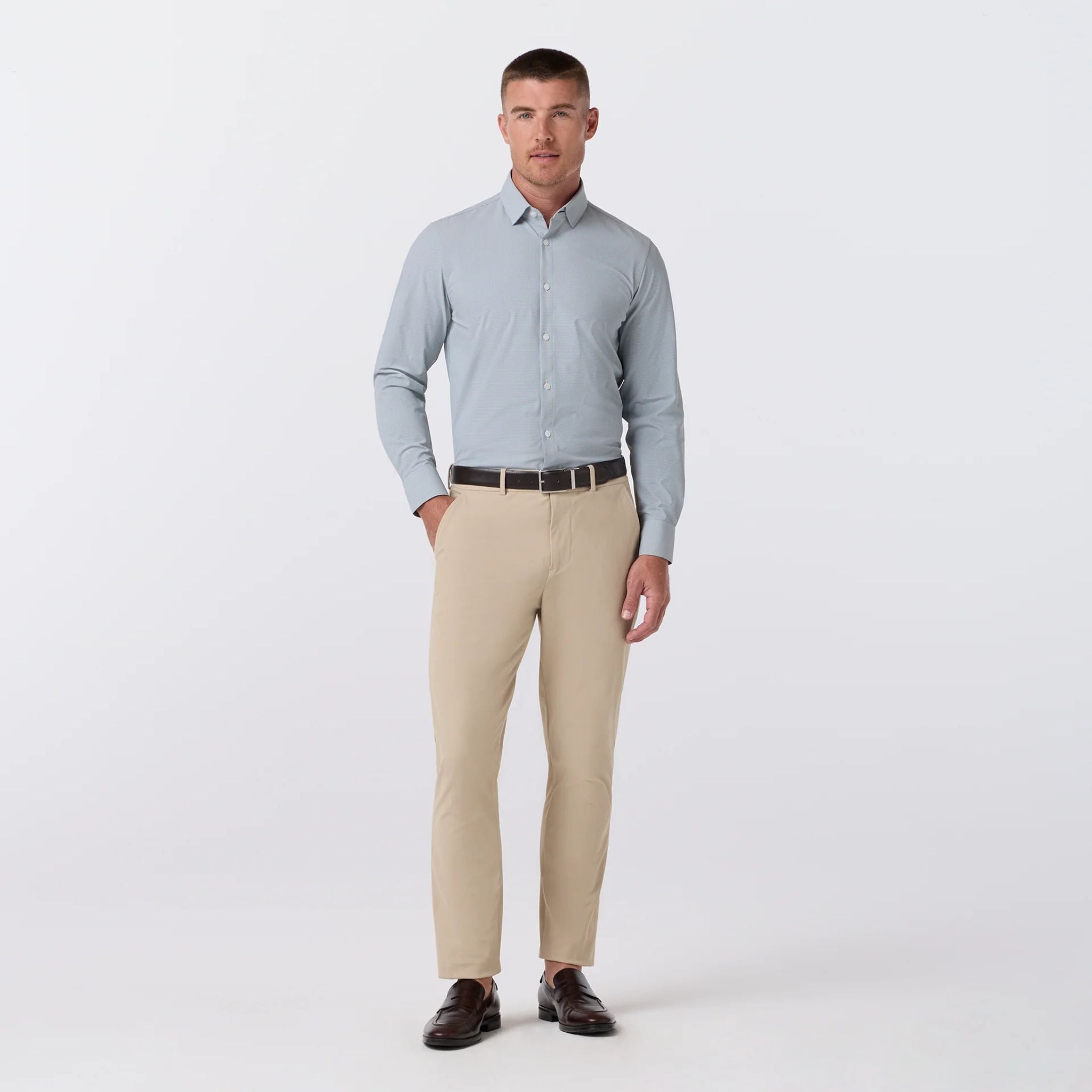 Leeward Dress Shirt Hemlock Levi Plaid Mizzen+Main