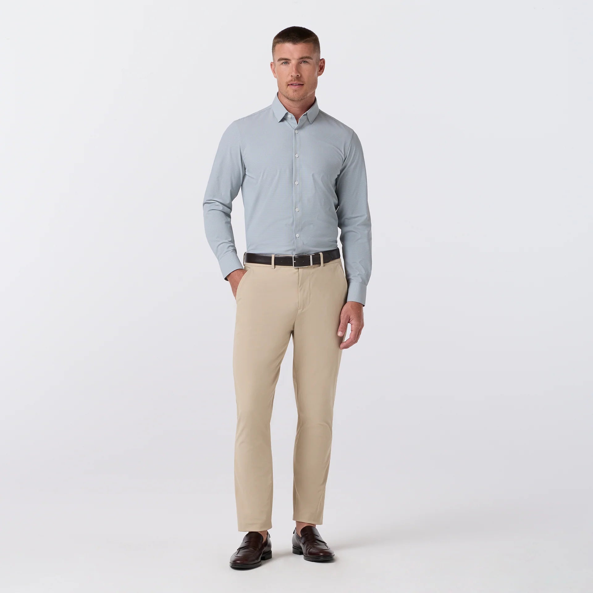 Leeward Dress Shirt Hemlock Levi Plaid Mizzen+Main