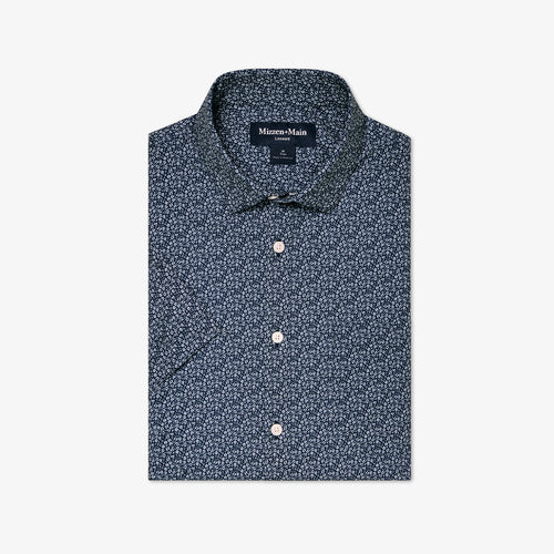Leeward Short Sleeve Navy Ditsy Mizzen+Main
