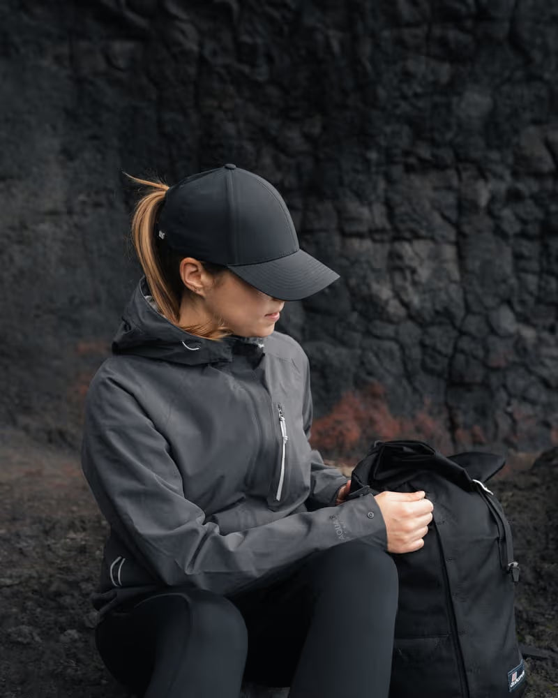 Legacy Structured Active Tech Cap Black Varsity Headwear