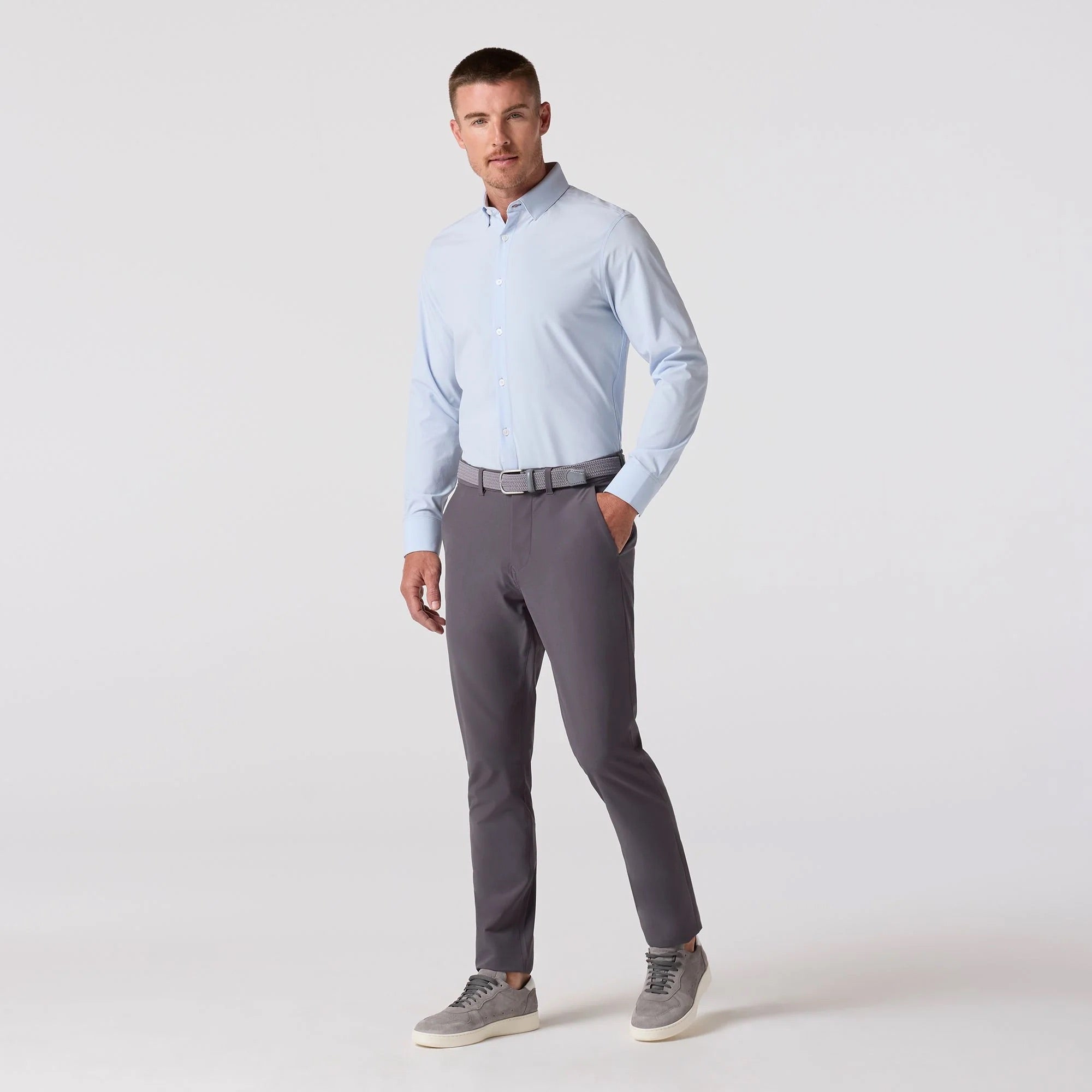Light Blue Solid Leeward Dress Shirt Mizzen + Main