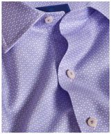 Lilac Geometric Floral Print Shirt | David Donahue