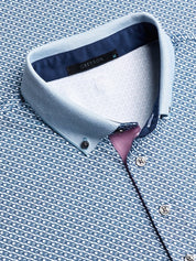 Link Short Sleeve Polo Arctic Greyson Clothiers Collar Detail