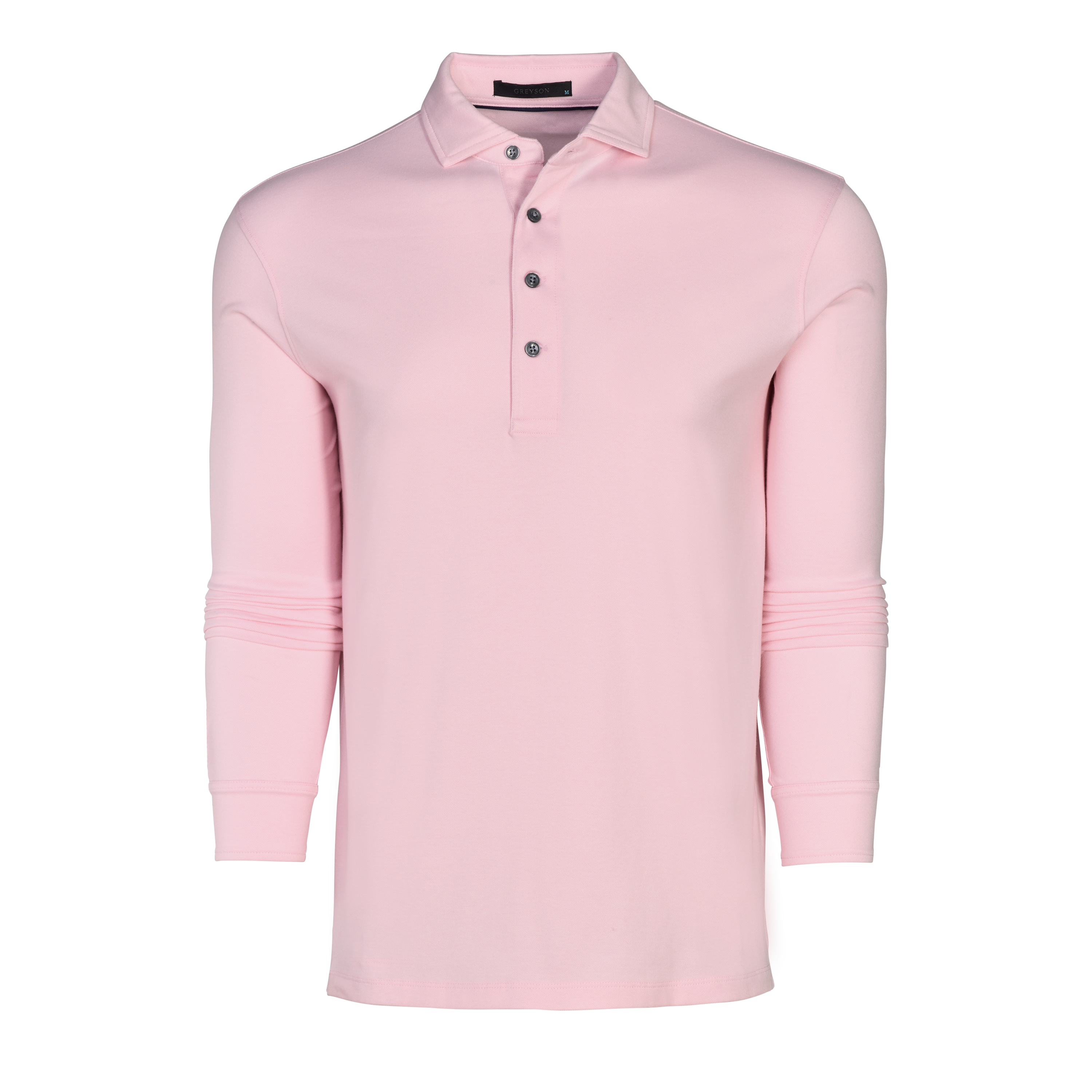 Long Sleeve Omaha Polo in Pink Sky By Greyson Clothiers