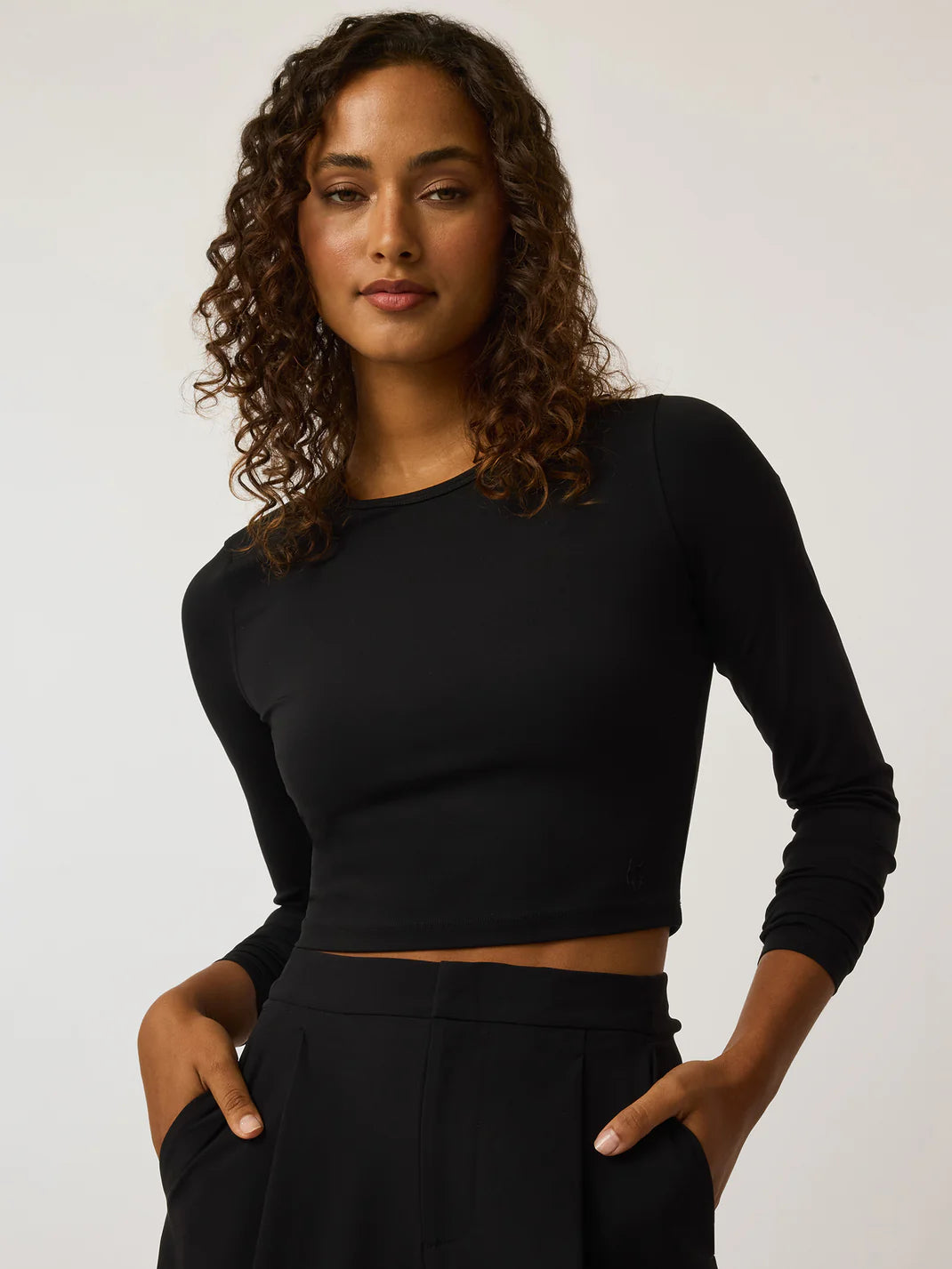 Greyson Clothiers Long Sleeve Venus Crop Top - Shepherd