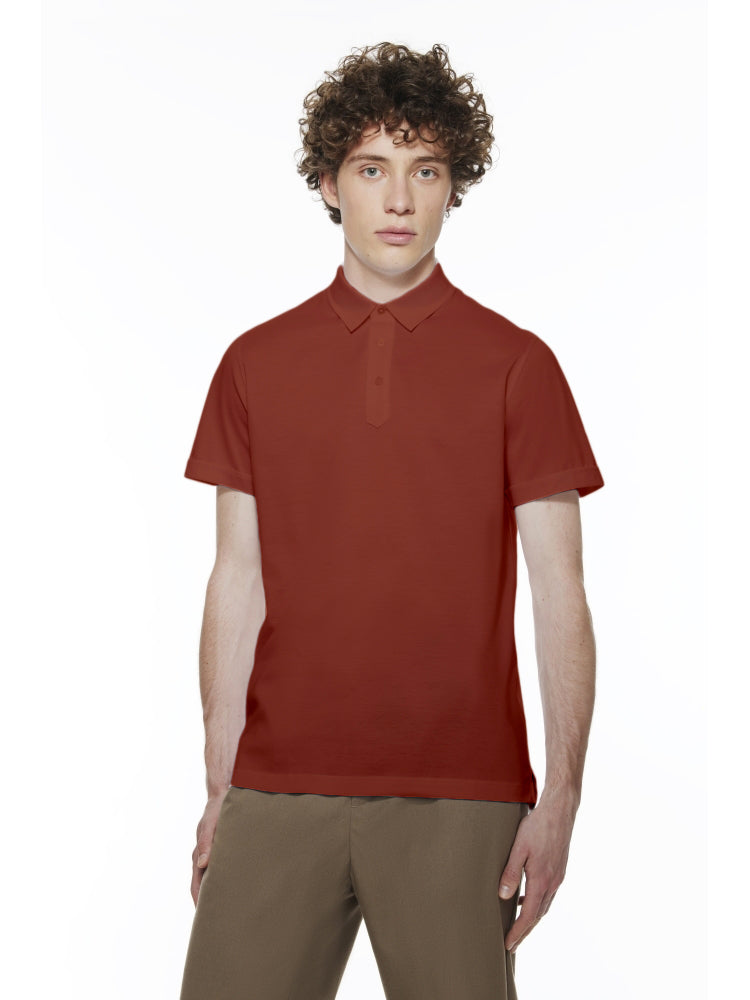 Orange Short Sleeve Polo 