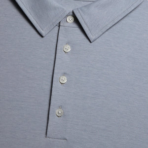 Luxe Cotton Blend Long Sleeve Polo - Twilight