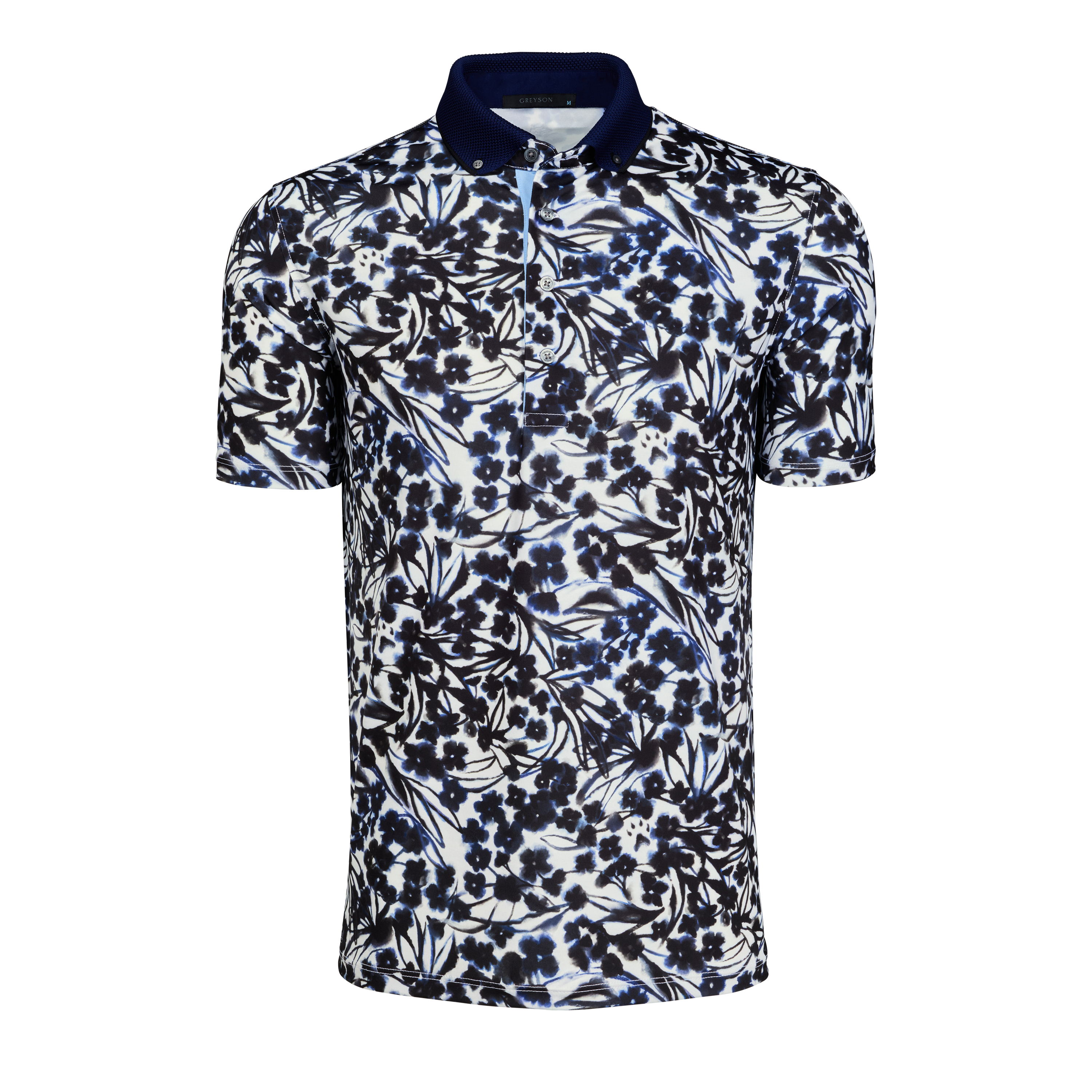 Shadow Bloom Short Sleeve Polo Arctic Greyson Clothiers