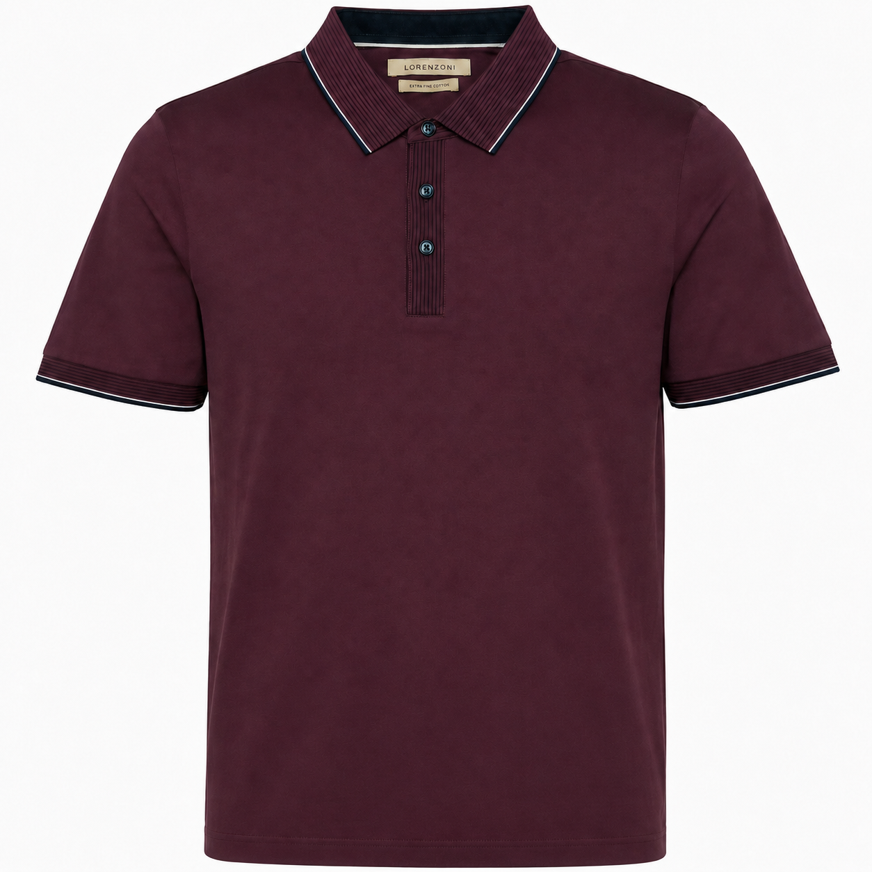 Maroon Short Sleeve Polo Lorenzoni