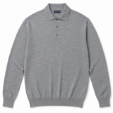 Merino Wool Polo Shirt - Grey Heather | Paul & Shark