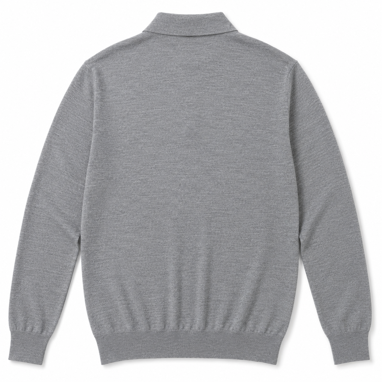 Merino Wool Polo Shirt Grey Heather Paul & Shark 