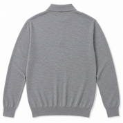 Merino Wool Polo Shirt Grey Heather Paul & Shark 