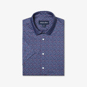 Midnight Navy Variegated Leaf Halyard Short Sleeve Mizzen+Main