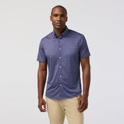 Midnight Navy Variegated Leaf Halyard Short Sleeve Mizzen+Main