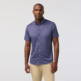 Midnight Navy Variegated Leaf Halyard Short Sleeve | Mizzen+Main
