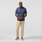 Midnight Navy Variegated Leaf Halyard Short Sleeve Mizzen+Main