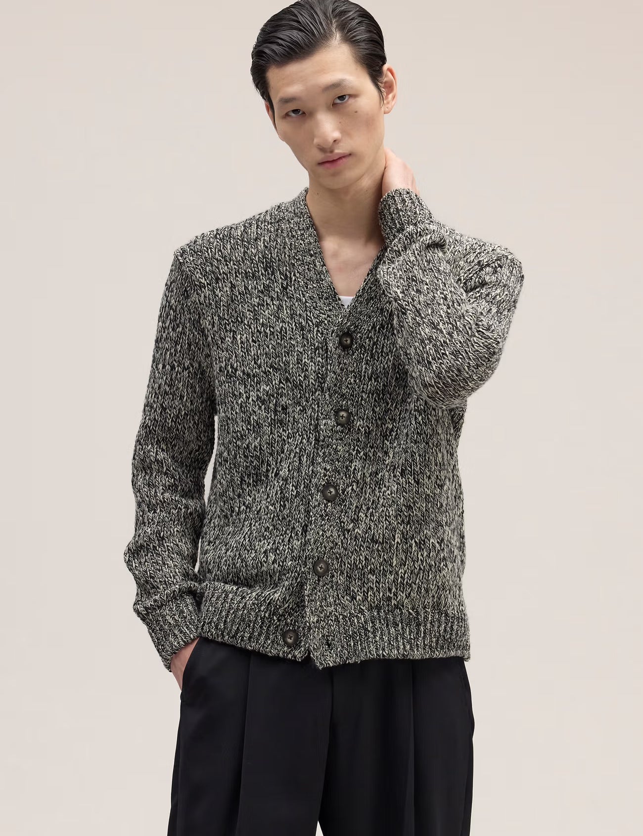 Mika Ultra-soft Cardigan in Black Mouline by NN.07