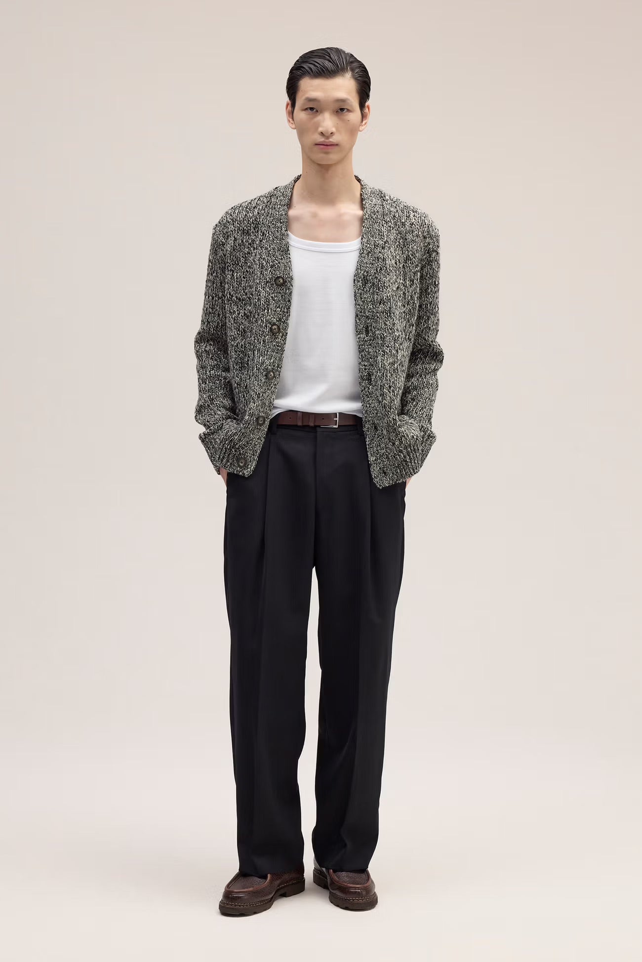 Mika Ultra-soft Cardigan in Black Mouline by NN.07