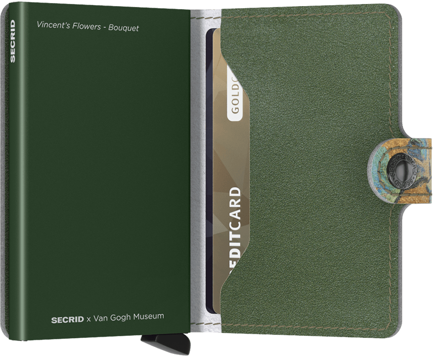 Miniwallet Art Flowers Bouquet Green Secrid Wallets Card Holder