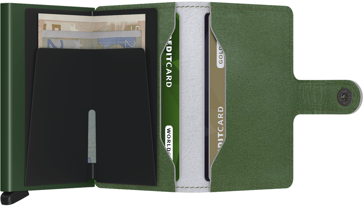 Miniwallet Art Flowers Bouquet Green Secrid Wallets Open