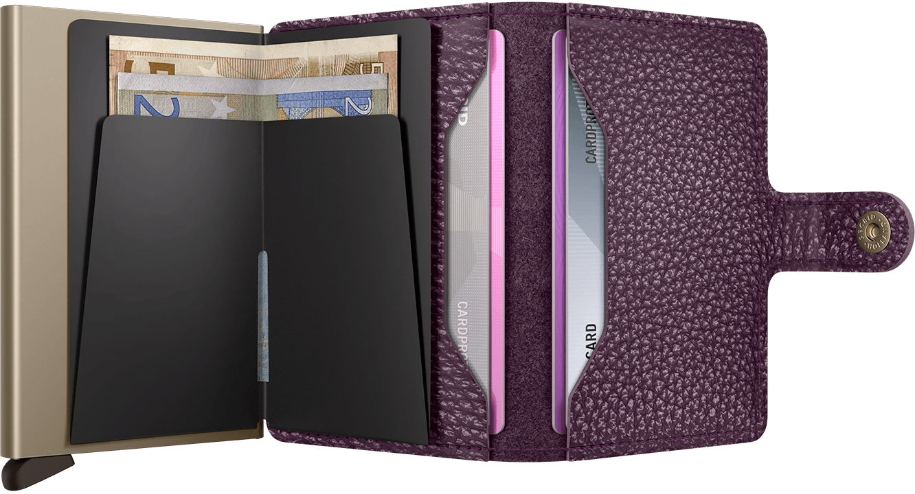 Miniwallet Pebble Grape Secrid Wallets Open