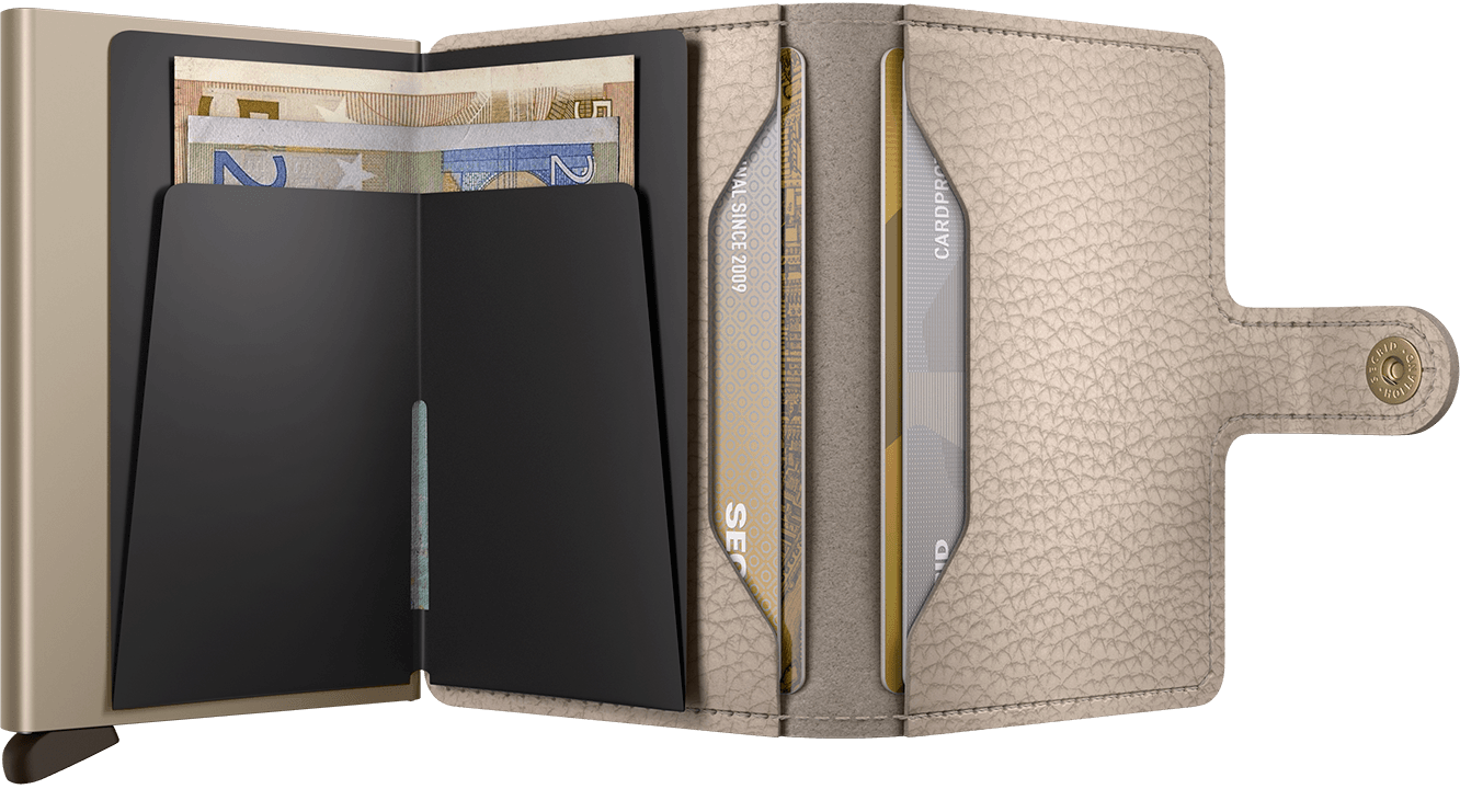 Miniwallet Pebble Latte Secrid Wallets Open