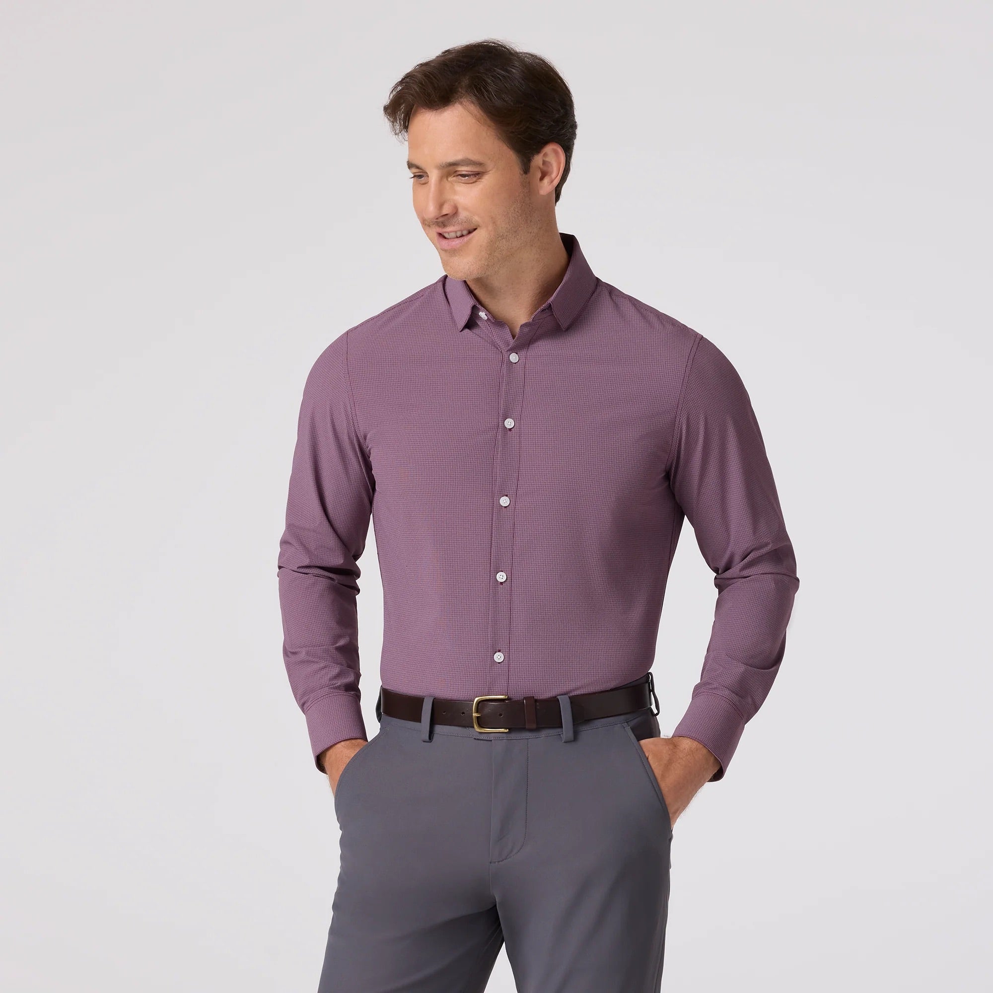 Mizzen+Main Eggplant Levi Plaid 