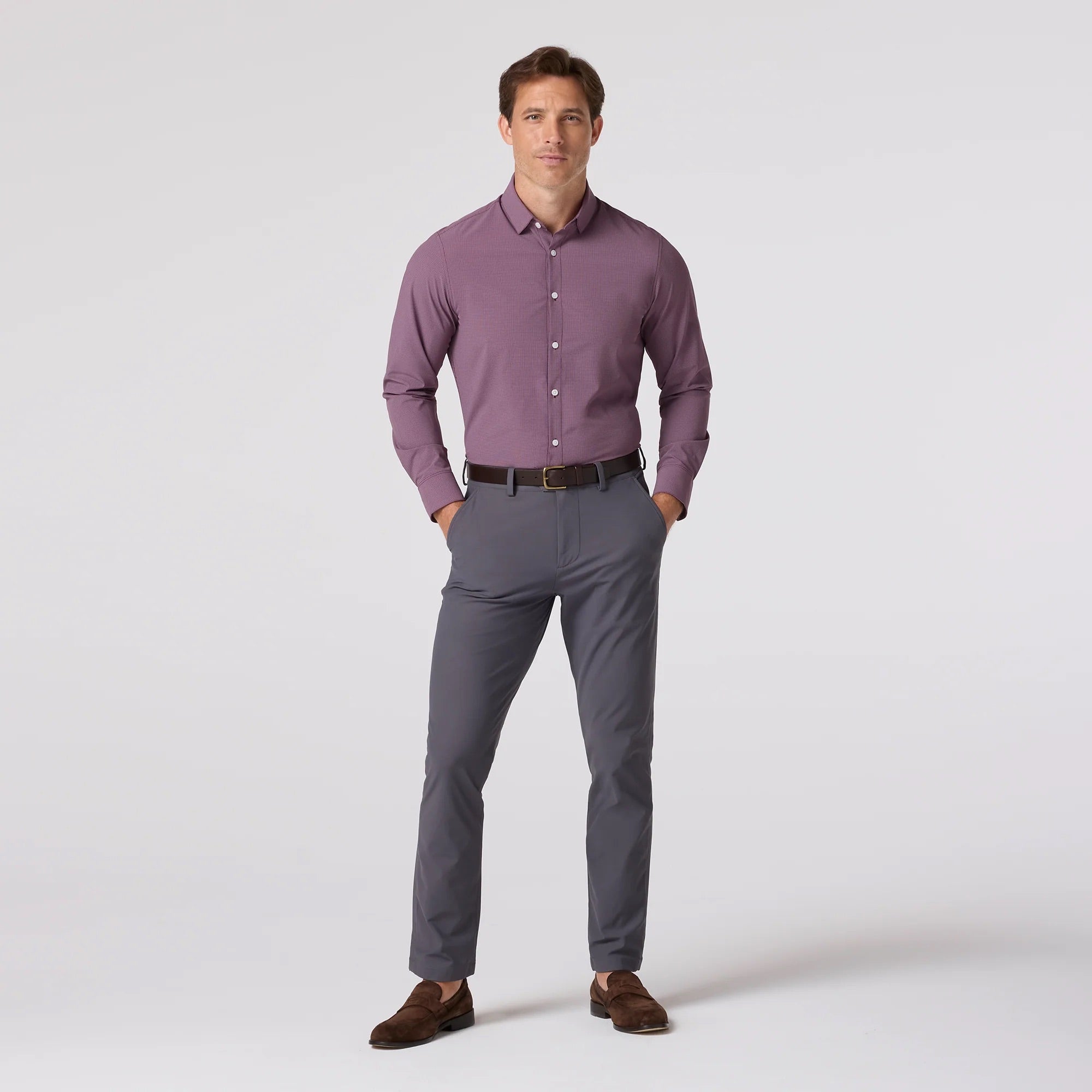 Mizzen+Main Eggplant Levi Plaid 