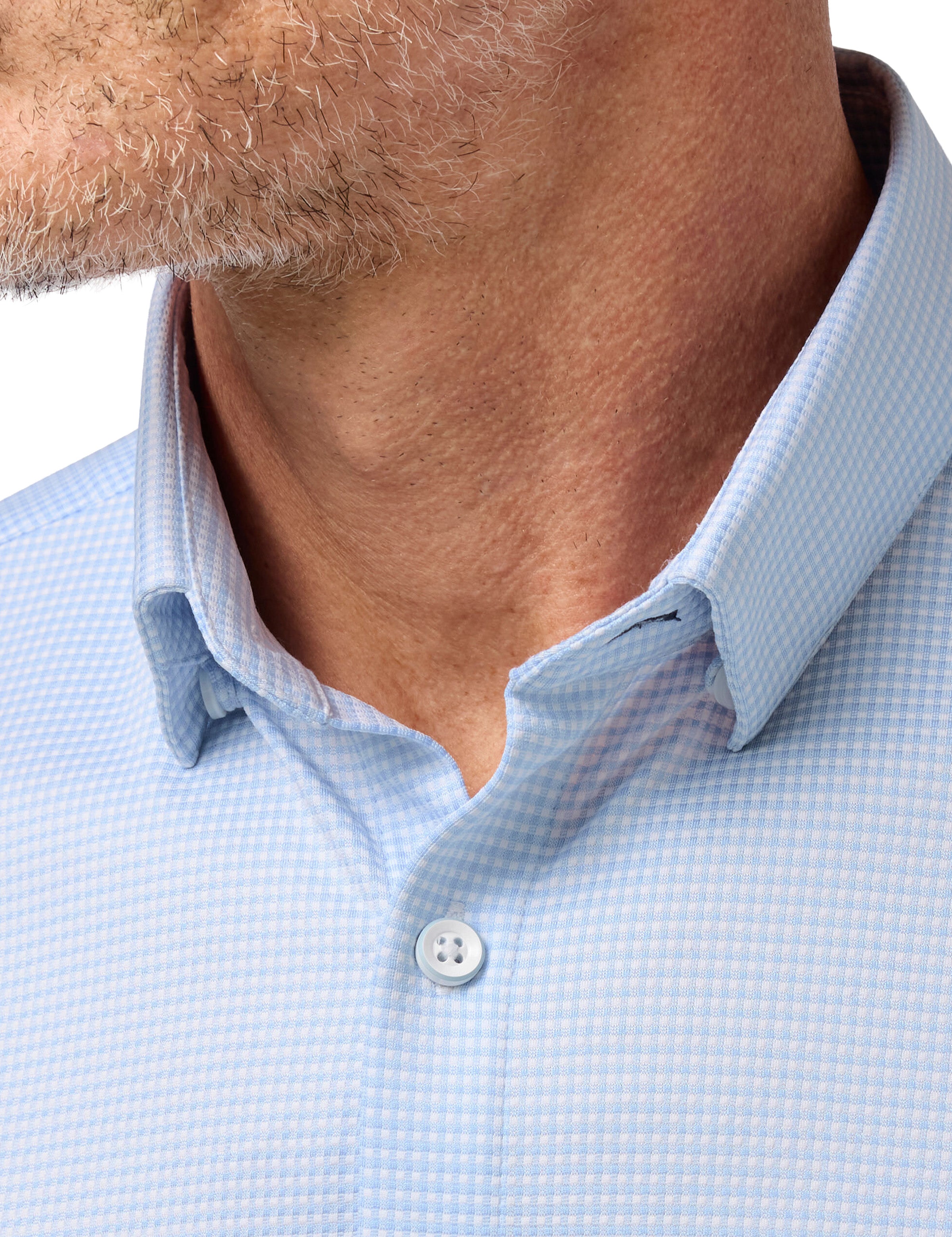 Cloud Blue Peter Gingham Halyard Short Sleeve Shirt