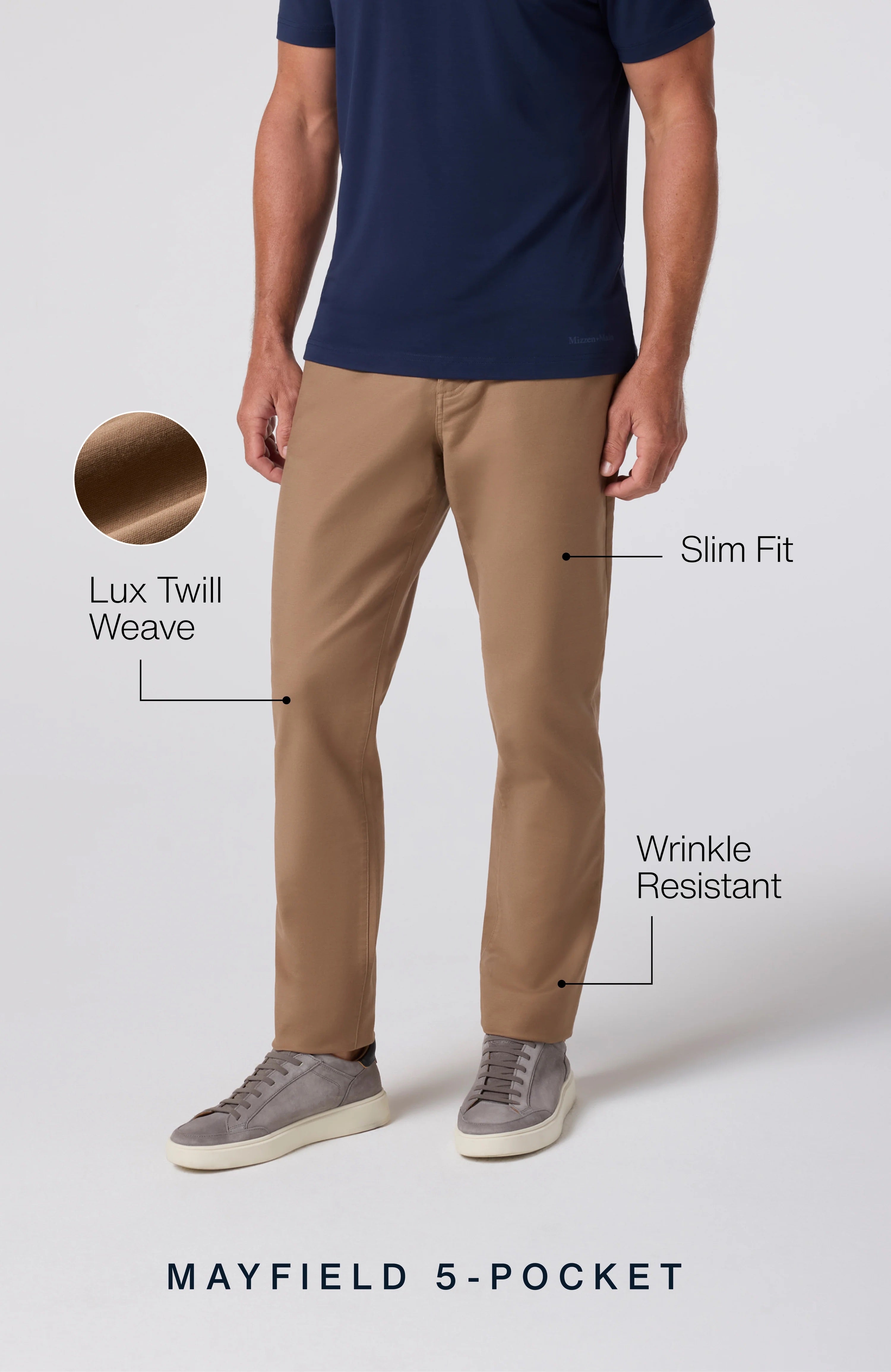 Mocha Mayfield Mens Pant Mizzen+Main 