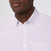 Mulberry Double Diamond Short Sleeve Shirt Mizzen + Main Close View