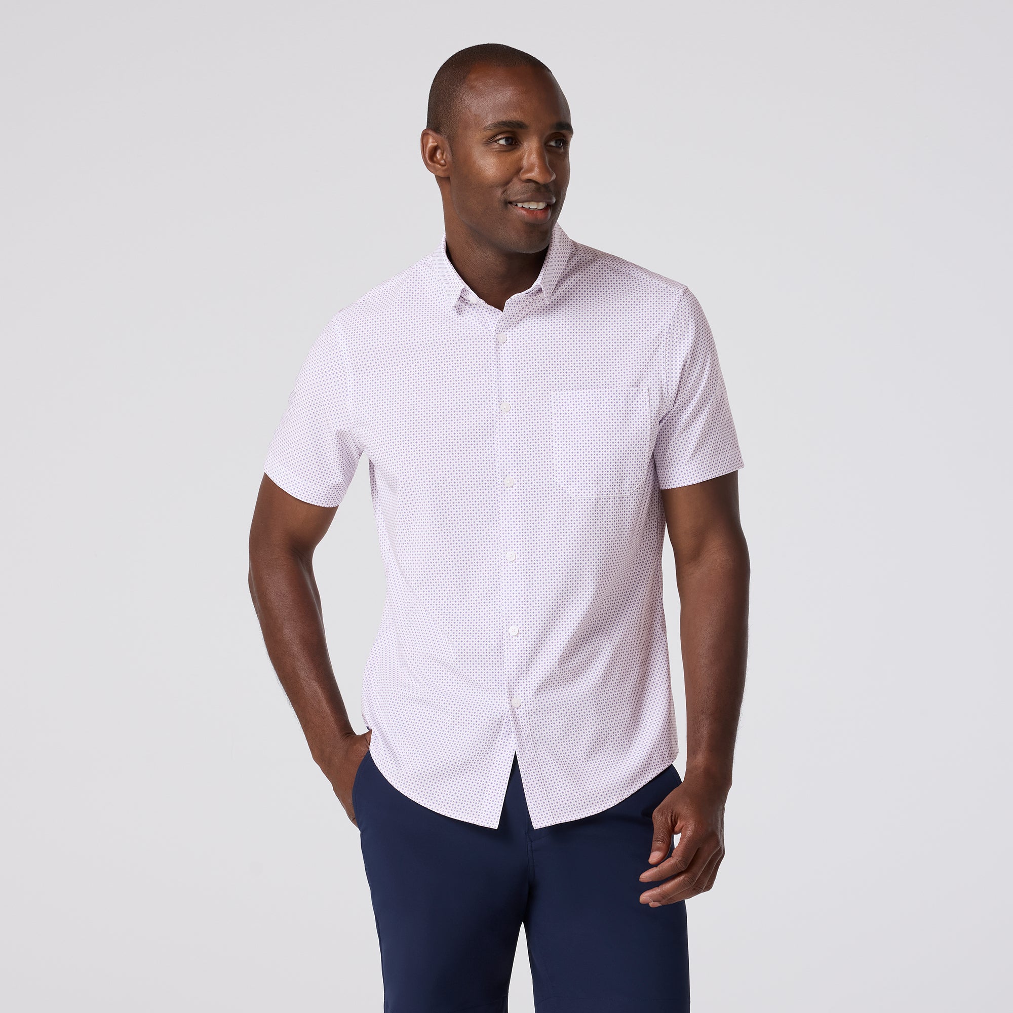 Mulberry Double Diamond Short Sleeve Shirt Mizzen + Main Front View