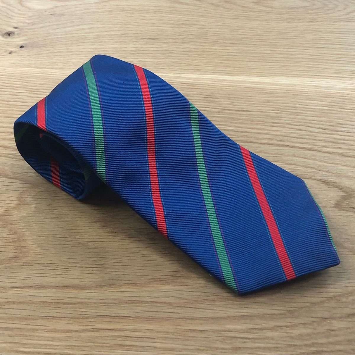 Multi Stripe Silk Tie Blue