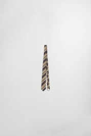 Brown Multi-stripe Silk Blend Tie NN. 07