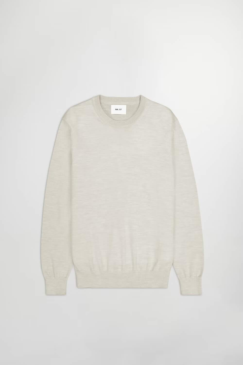 NN07 Ted Light Weight Sweater in Light Khaki Melange