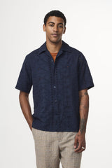 Julio Embroidery Shirt - Navy | NN.07