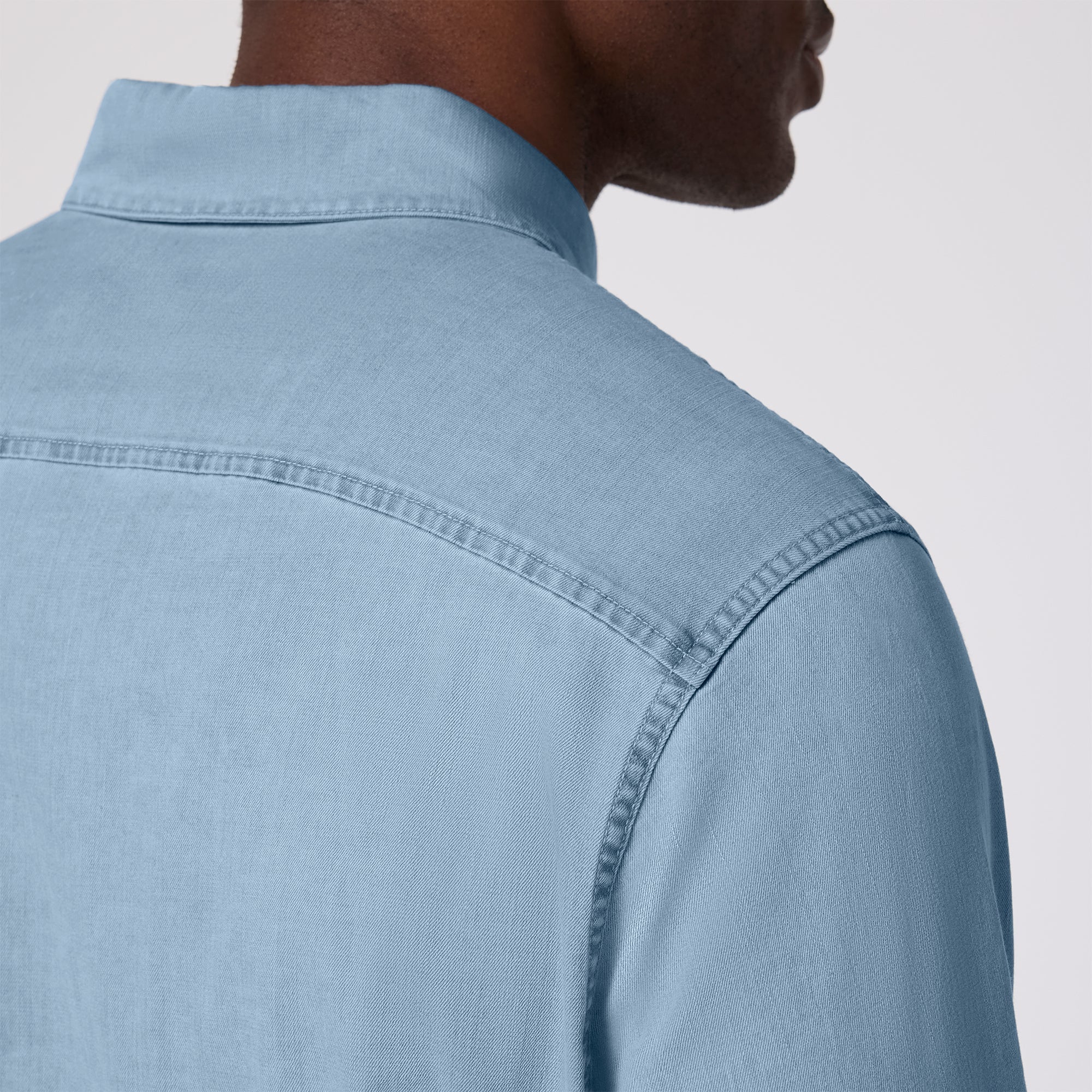 Nash Chambray Light Wash Denim Shirt Mizzen+Main