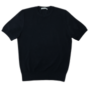 Navy Short Sleeve Crew by Lorenzoni