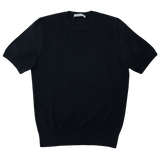 Navy Short Sleeve Crew | Lorenzoni