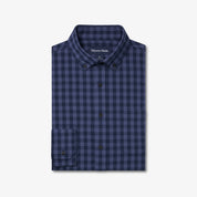 Navy Hayes Gingham City Flannel Shirt Mizzen+Main