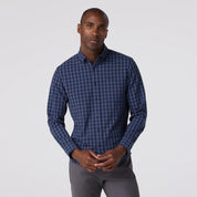Navy Hayes Gingham City Flannel Shirt Mizzen+Main