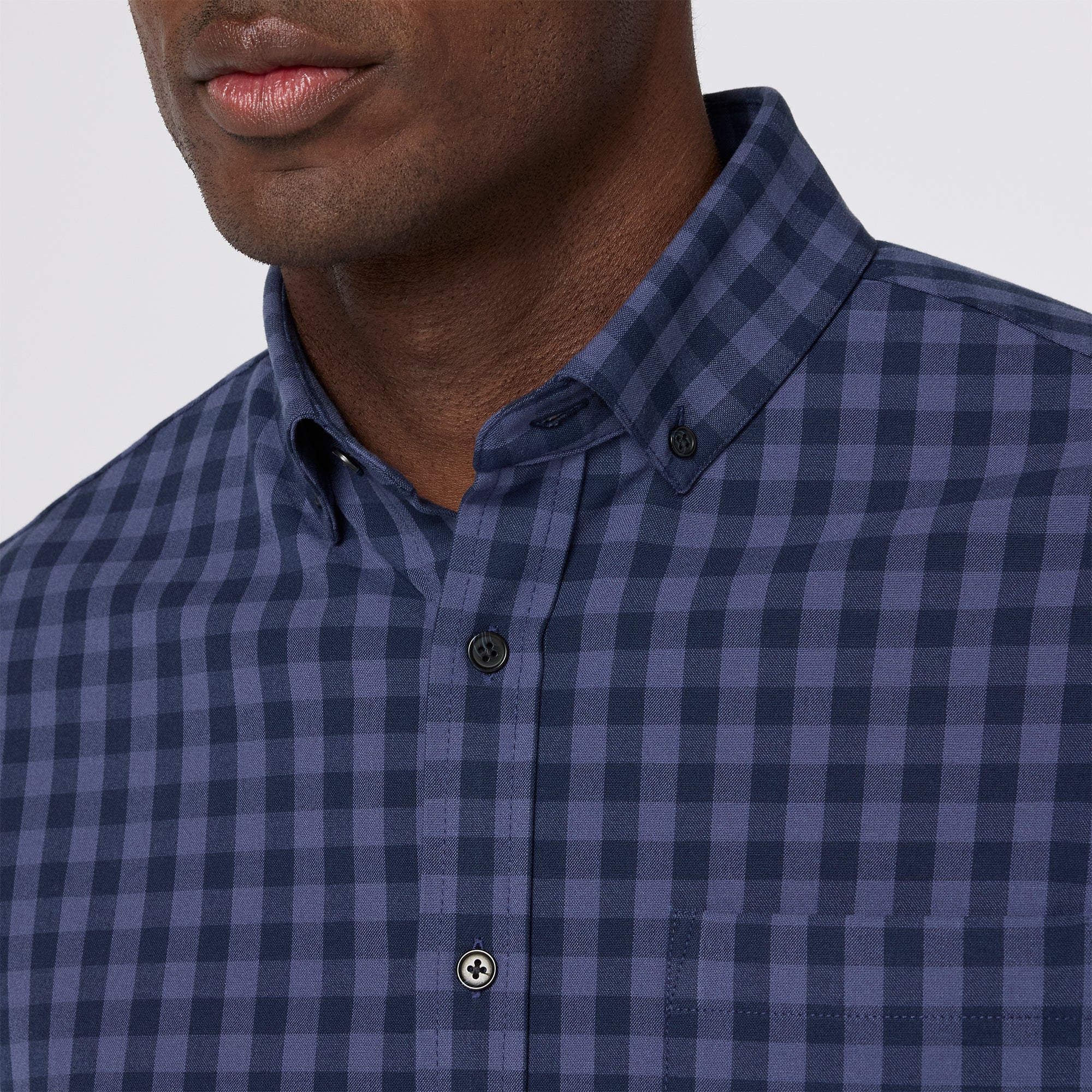 Navy Hayes Gingham City Flannel Shirt Mizzen+Main