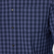 Navy Hayes Gingham City Flannel Shirt Mizzen+Main