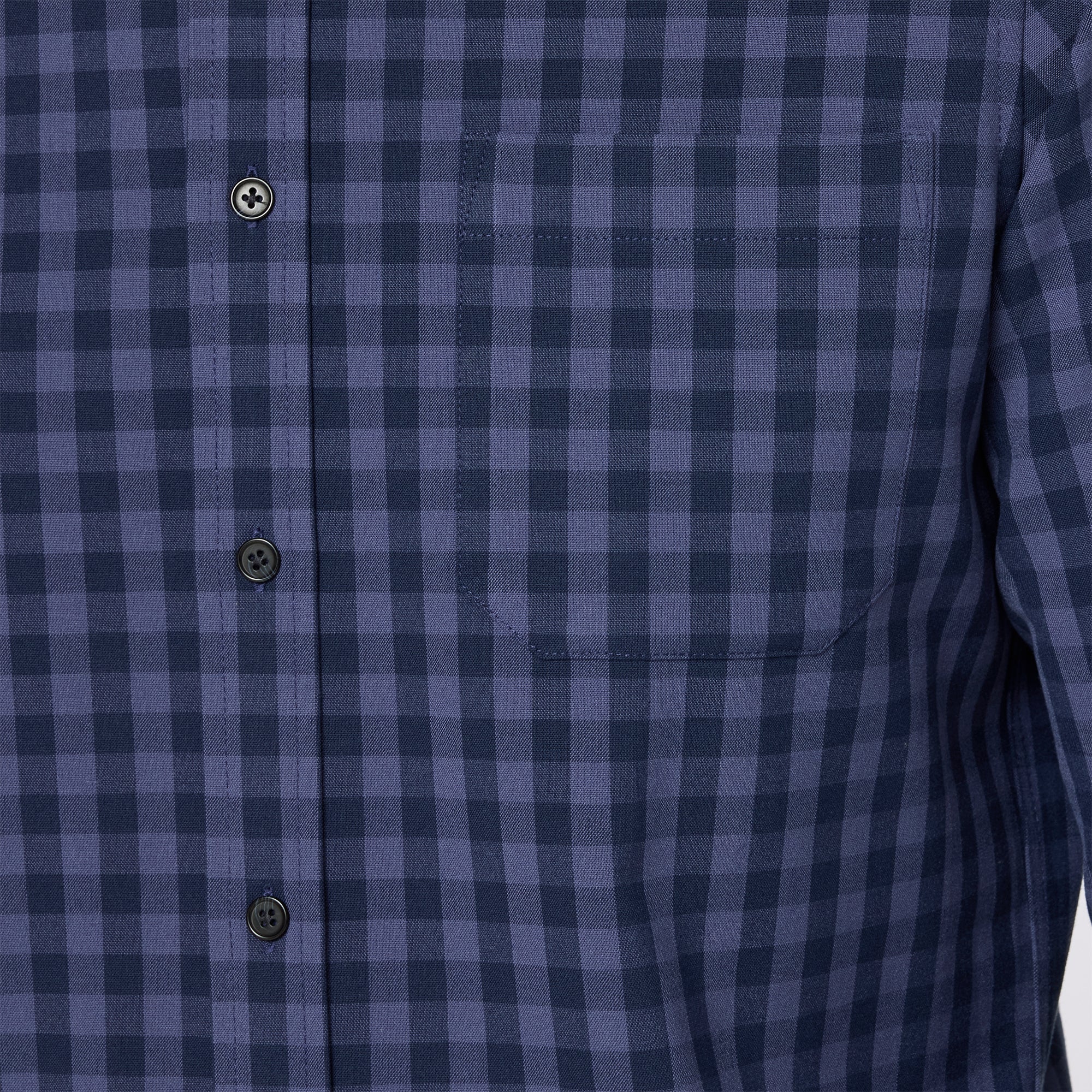 Navy Hayes Gingham City Flannel Shirt Mizzen+Main