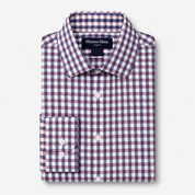 Navy Madison Check Leeward Dress Shirt Mizzen+Main