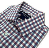 Navy Madison Check Leeward Dress Shirt | Mizzen+Main