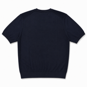 Navy Short Sleeve Crew by Lorenzoni
