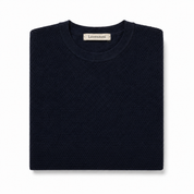 Navy Short Sleeve Crew by Lorenzoni