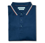 Navy With Brown Tipping Polo Lorenzoni
